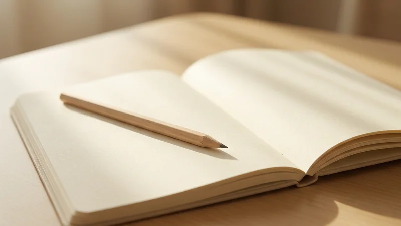 An open journal in morning light — the simplest tool for starting to see the pattern before it runs