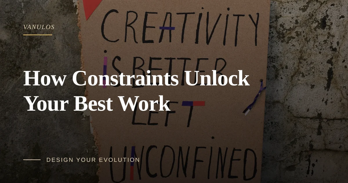 How Constraints Unlock Your Best Work