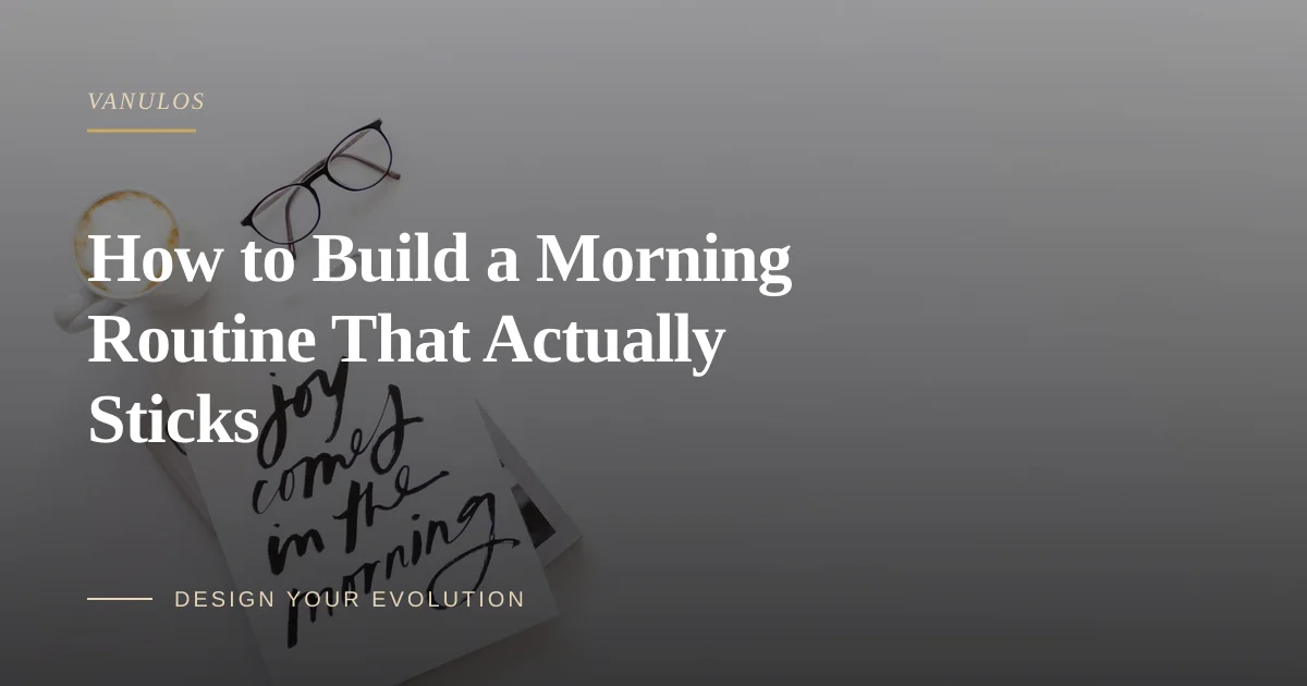 How to Build a Morning Routine That Actually Sticks