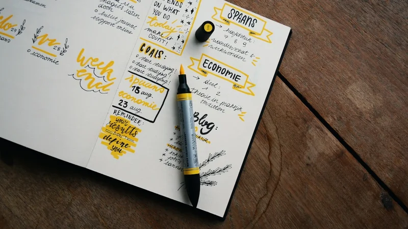Open notebook with a handwritten "when 9am: open document — before email" beside a morning coffee on a clean wooden desk, warm natural light