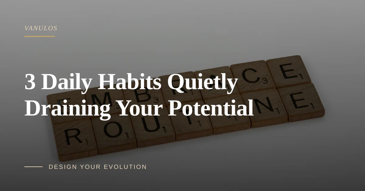3 Daily Habits Quietly Draining Your Potential