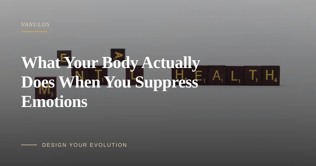 What Your Body Actually Does When You Suppress Emotions